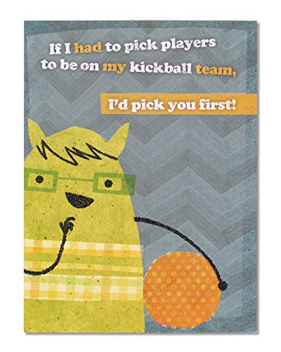 American Greetings Funny Kickball Thinking of You Card with Glitter - 5856770