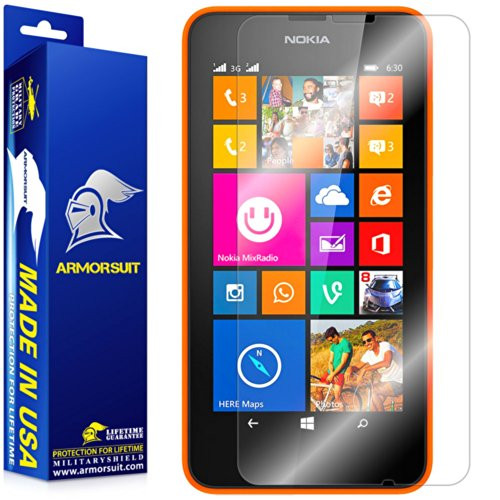 ArmorSuit Nokia Lumia 630/Nokia Lumia 635 Screen Protector Max Coverage MilitaryShield Screen Protector For Nokia Lumia 630/Nokia Lumia 635 - HD Clear Anti-Bubble Film ArmorSuit Nokia Lumia 630/Nokia Lumia 635 Screen Protector Max Coverage MilitaryShield Screen Protector For Nokia Lumia 630/Nokia Lumia 635 - HD Clear Anti-Bubble Film