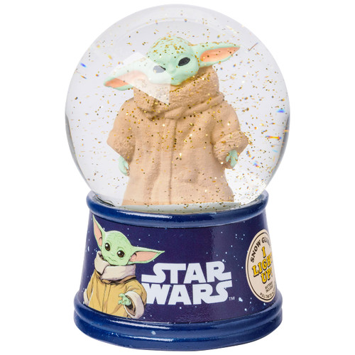 Silver Buffalo Star Wars The Mandalorian Child Light Up Snow Globe, 100mL