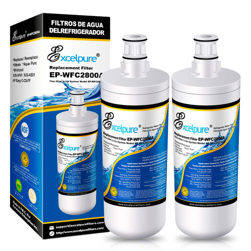 EXCELPURE 3US-AF01 Under Sink Water Filter Replacement for Filtrete Standard 3US-AF01 3US-AS01 Whirlpool WHCF-SRC WHCF-SUFC WHCF-SUF 2PACK