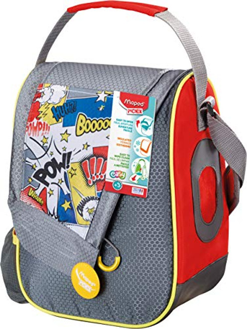 Maped Picnik Concept 872012 Easy-Clean Insulated Lunch Box, One Size, Comic