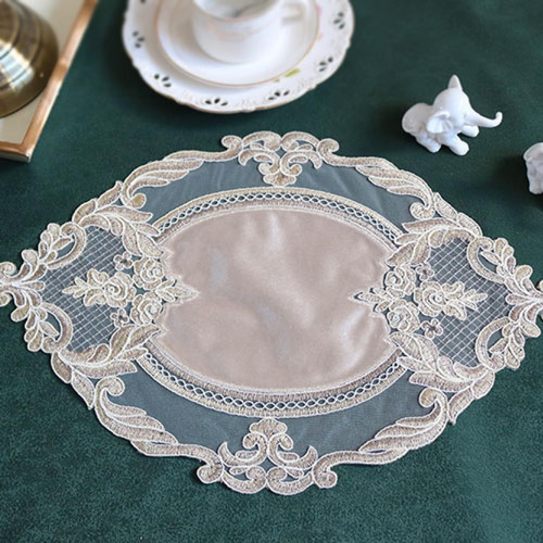 1pc Lace Oval Embroidery Table Place Mat Pad Cloth Placemat Cup Flower Coaster Dining Coffee Tea Doily Kitchen Decor 1pc Lace Oval Embroidery Table Place Mat Pad Cloth Placemat Cup Flower Coaster Dining Coffee Tea Doily Kitchen Decor