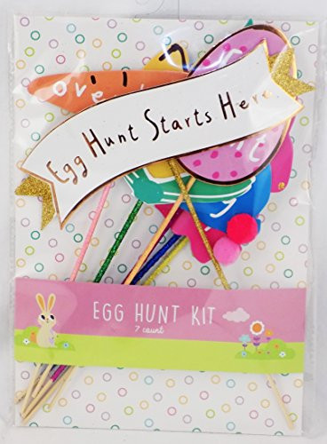 Easter Egg Hunt Kit with Yard and Decoration Signs Easter Bunny