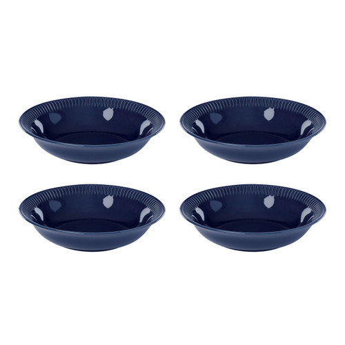 Lenox Navy Profile Stoneware 4-Piece Pasta Bowl Set, 4.95 LB