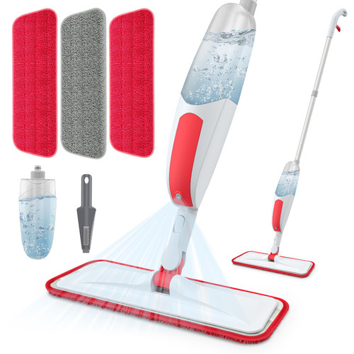 Spray Mops for Floor Cleaning, Microfiber Dust Wood Floor Mop, Wet Spray Mop with Reusable Washable Pads for Home Commercial Hardwood Laminate Vinyl Wood Tile Floor