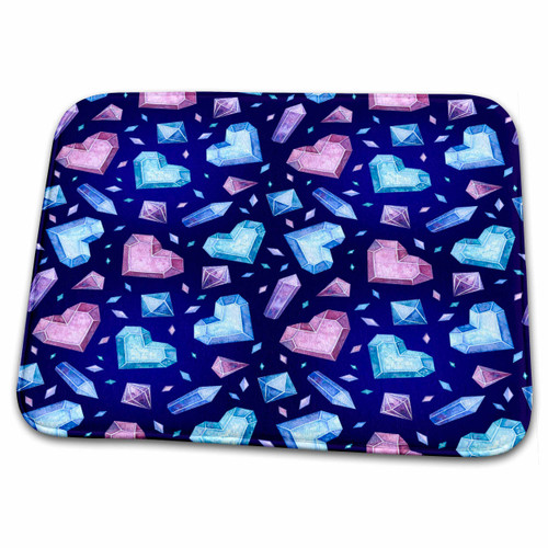3dRose Large Pink and Blue Image of Jewel Hearts Pattern - Bathroom Bath Rug Mats (rug-372164-1) 3dRose Large Pink and Blue Image of Jewel Hearts Pattern - Bathroom Bath Rug Mats (rug-372164-1)