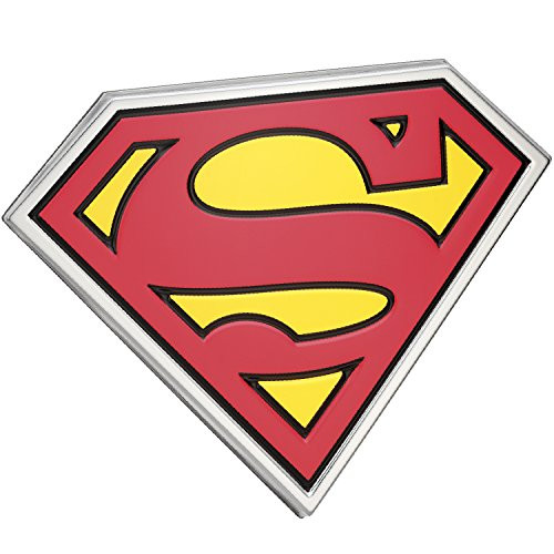 Fan Emblems Superman Logo 3D Car Emblem Black/Red/Yellow/Chrome, DC Comics Automotive Sticker Decal Badge Flexes to Fully Adhere to Cars, Trucks, Motorcycles, Laptops, Windows, Almost Anything