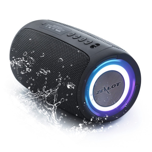ZEALOT Bluetooth Speaker, IPX7 Waterproof Wireless Speaker with 20W Loud Stereo Sound, Outdoor Portable Speakers with Bluetooth 5.2, 40H Playtime, RGB Light, Dual Pairing for Home, Party ZEALOT Bluetooth Speaker, IPX7 Waterproof Wireless Speaker with 20W Loud Stereo Sound, Outdoor Portable Speakers with Bluetooth 5.2, 40H Playtime, RGB Light, Dual Pairing for Home, Party