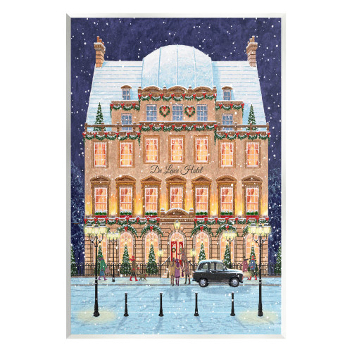 Stupell Industries Winter Hotel Christmas Festival Wall Plaque Art, Design by Pip Wilson