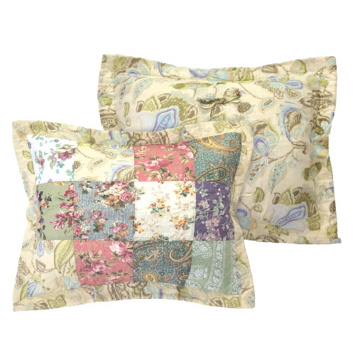 Greenland Home Fashions Blooming Prairie Standard Sham-Multi, 20x26-inch, Multicolor