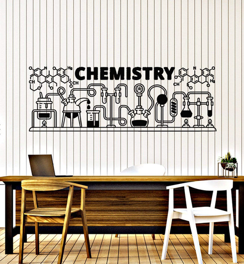 Large Vinyl Wall Decal Chemistry Words Science Laboratory Decor Stickers Mural (g2494) Black Large Vinyl Wall Decal Chemistry Words Science Laboratory Decor Stickers Mural (g2494) Black