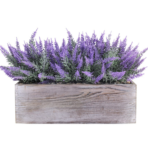 Fake Lavender Flower Arrangement in Rustic Rectangular Wood Planter Box Artificial Potted Lavender Plant for Gifts Farmhouse Wedding Centerpiece Kitchen Windowsill Table Shelf Indoor Greenery Decor Fake Lavender Flower Arrangement in Rustic Rectangular Wood Planter Box Artificial Potted Lavender Plant for Gifts Farmhouse Wedding Centerpiece Kitchen Windowsill Table Shelf Indoor Greenery Decor