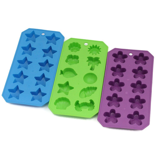 Chef Craft Select Shapes Ice Cube Tray, 8.75 inch, Color/Shapes May Vary