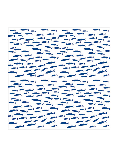 Abbott Collection 88-L/094200 Fish Shoal Napkins. 20 Pack,White/Blue