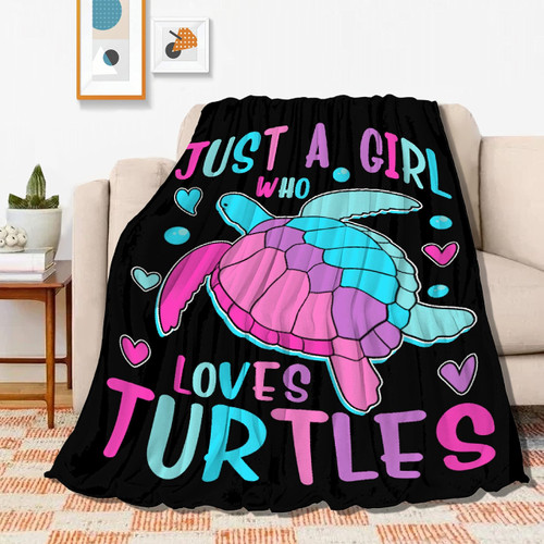 Just Girl Who Loves Turtles Blanket Soft Blankets and Throws Flannel Cozy Lightweight Quilt Gift Perfect for Bed Sofa Couch-80 x60 Large for Adult Just Girl Who Loves Turtles Blanket Soft Blankets and Throws Flannel Cozy Lightweight Quilt Gift Perfect for Bed Sofa Couch-80 x60 Large for Adult