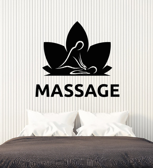 Vinyl Wall Decal Massage Spa Relax Therapy Beauty Salon Stickers Mural Large Decor (g5738) Black Vinyl Wall Decal Massage Spa Relax Therapy Beauty Salon Stickers Mural Large Decor (g5738) Black