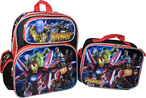 Marvel Avengers Infinity War 12" School Backpack And Insulated Lunch Box Set