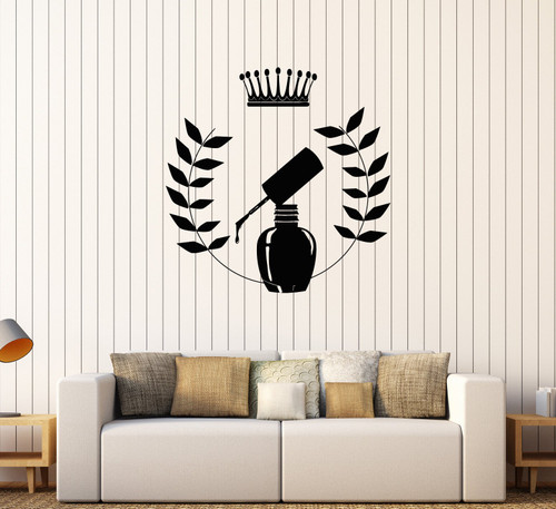 DesignToRefine Vinyl Wall Decal Manicure Nail Salon Beauty Woman Girl Fashion Stickers (157ig) Sky Blue