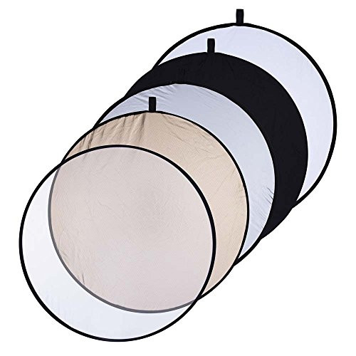 Interfit REF5124 Studio Essentials Small - 24" 5 - in - 1 Reflector, Soft Sun/Silver/White/Black/Translucent