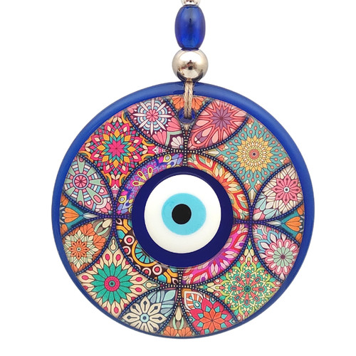 Candymosa 5.1" Turkish Evil Eye Decor Mandala Ornament - Blue Evil Eye Wall Hanging in a Box - Home Protection Charm Evil Eye Wall Decor - Turkish Nazar Amulet Candymosa 5.1" Turkish Evil Eye Decor Mandala Ornament - Blue Evil Eye Wall Hanging in a Box - Home Protection Charm Evil Eye Wall Decor - Turkish Nazar Amulet