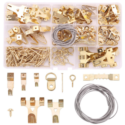 Rantecks 230PCS Picture Hooks Picture Hanging Kit Picture Metal Hanging Hooks Assorted Picture Hanger Set