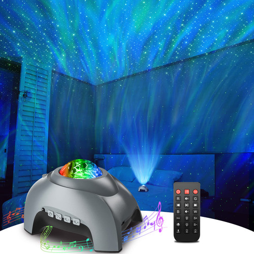 Rossetta Star/ Galaxy Projector for Bedroom, White Noise & Bluetooth Speaker Aurora Projector, Night Light for Kids Room, Adults Home Theater, Ceiling, Aesthetic Room Decor (Silver Gray) Rossetta Star/ Galaxy Projector for Bedroom, White Noise & Bluetooth Speaker Aurora Projector, Night Light for Kids Room, Adults Home Theater, Ceiling, Aesthetic Room Decor (Silver Gray)