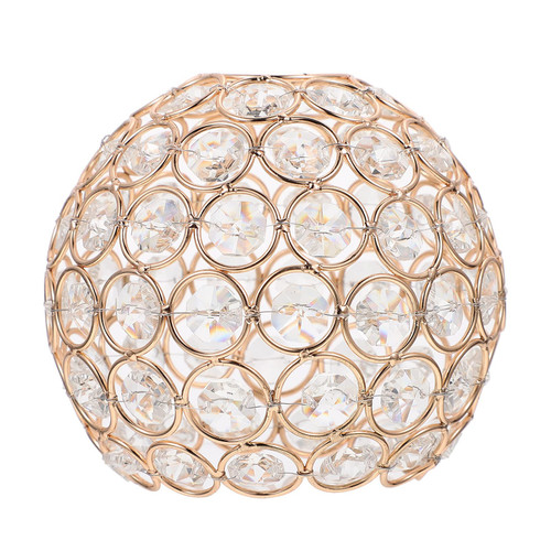 Uonlytech Hanging Light Fixtures Crystal Ceiling Light Shade Replacement Shape Lamp Shade for Chandelier Flush Mount Ceiling Fixture (Golden) Glass Pendant Light