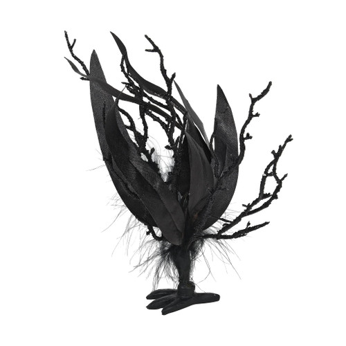 Department 56 Village Halloween Accessories Rooted Raven Tree Figurine, 10 Inch, Black