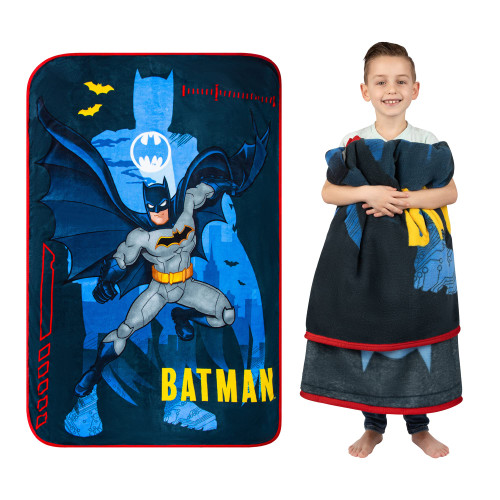 Franco Kids Bedding Super Soft Plush Micro Raschel Blanket, 62 in x 90 in, Batman