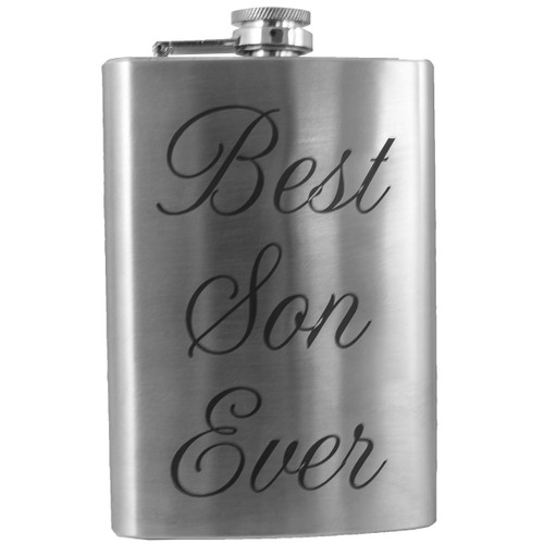 8oz Best Son Ever Flask Laser Engraved