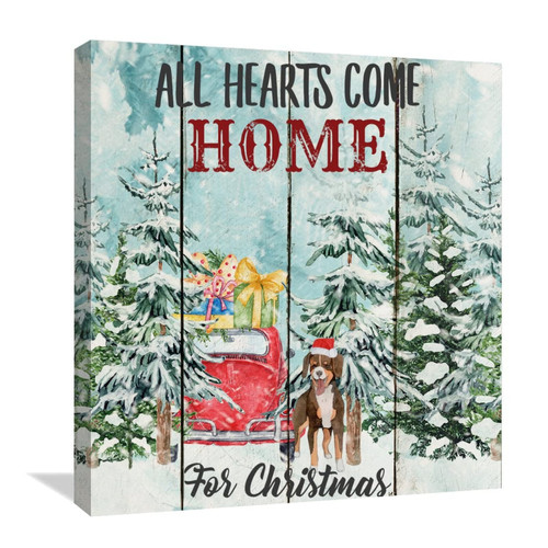 Canvas Wall Art Merry Christmas Dog Quote Picture Poster Print Country Canvas Painting Print Framed Wall Poster Poster Decorations for Farmhouse Office Canvas Painting Ready to Hang 16 Inch