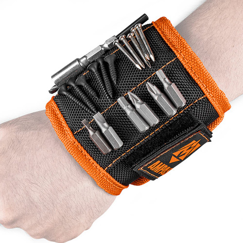 AMPAS Magnetic Wristband For Holding Screws, Nails and Drilling Bits?Tool Gift for Men, women, Magnetic Wrist Tool Holder Belts with 15 Strong Magnets, Cool Gadgets for DIY Handyman, Dad, Husband, Boyfriend, Carpenter