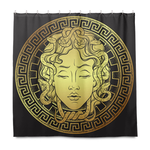 Tarity Black Shower Curtain Waterproof Fabric Shower Curtains for Bathroom with 12 Thicken Hooks Polyester Washable Shower Curtain Set 72X72in Long Cloth Bath Shower Bathtub Curtains Bathroom Decor