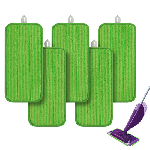 Reusable Mop Pads for Swiffer WetJet - 5 Pack Washable Microfiber Mop Refills for Floor Cleaning,Hardwood Floor Cleaner Spray Mop Pad Refill