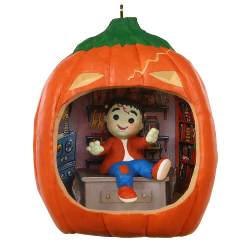 Hallmark Keepsake Halloween Ornament 2020, Happy Halloween! Monster in Pumpkin (1599QFO5274)