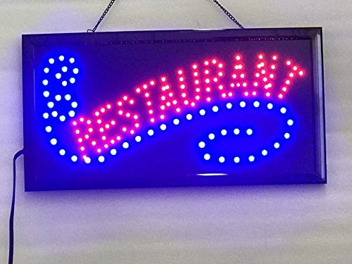 UPSUN Neon Sign Open,LED Business Open Sign Advertisement Board Electric Display Sign, Two Modes Flashing & Steady Light, for Business, Walls, Window, Shop, bar, Hotel(Restaurant)