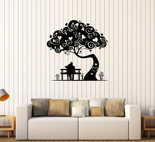 DesignToRefine Vinyl Wall Stickers Loving Couple Tree Love Heart Romantic Decal Mural (230ig) Sky Blue DesignToRefine Vinyl Wall Stickers Loving Couple Tree Love Heart Romantic Decal Mural (230ig) Sky Blue