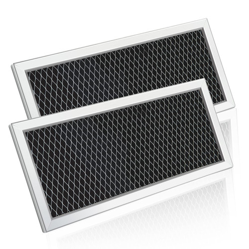 BOTNA Microwave Charcoal Filter Replacement for GE JX81H, WB02X10956, Samsung Carbon Filter- 4 x 8-5/8 x 3/8 Inch, 2 Pack
