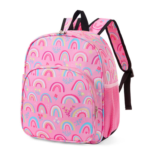 CLUCI Kids Backpack for Boys Girls Toddler Backpack for Preschool Kindergarten Child Cute Daycare Bookbag Travle Pink Rainbow