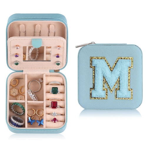 Parima Travel Jewelry Organizer for Women Girls, Mini Travel Jewelry Case Jewelry Organizer Travel Ring Organizer Necklace Organizer Earring Organizer Box Small Jewelry Organizer for Teen Girl Gifts for Teenage Girls