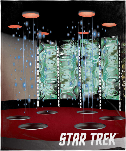 INTIMO Star Trek Beam Me Up Scotty Transporter Room Silk Touch Fleece Plush Throw Blanket