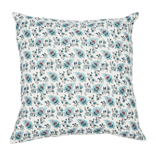 Creative Co-Op Square Paisley Print Cotton Pillow Cover Blue 20" x 20"
