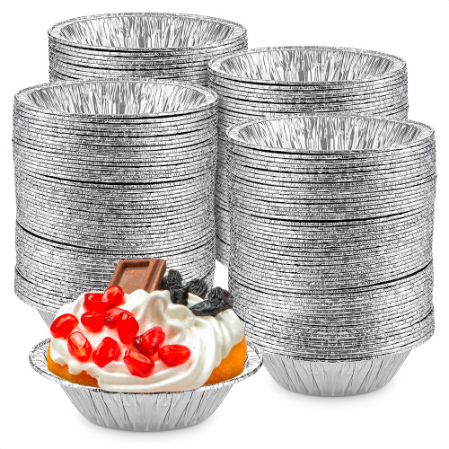 Silver Aluminum Foil Tart Pan - 200Pcs Disposable Mini Pie Tins Round Pan for Cake Pie Tin Foil Pans Tin - Tin 2.9 inch Liners Aluminum Pans Disposable Mini Tart Pan Mini Cheesecake Pans for Baking Silver Aluminum Foil Tart Pan - 200Pcs Disposable Mini Pie Tins Round Pan for Cake Pie Tin Foil Pans Tin - Tin 2.9 inch Liners Aluminum Pans Disposable Mini Tart Pan Mini Cheesecake Pans for Baking
