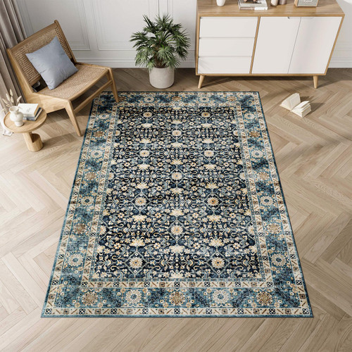 Dripex Area Rugs 3x5, Lightweight Washable Rug Small Area Rugs, Distressed Persian Rug Oriental Floor Carpet, Non-Slip Stain Resistant Rugs for Living Room Bedroom Dining Room Office