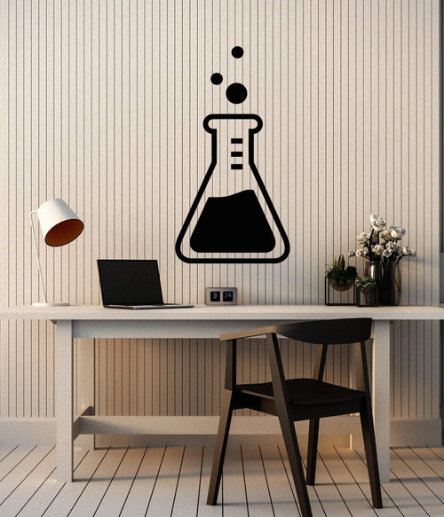 WallStickers4ever Vinyl Wall Decal Laboratory Zone Science Lab School Chemistry Classroom Stickers Mural Large Decor (g1389) Black WallStickers4ever Vinyl Wall Decal Laboratory Zone Science Lab School Chemistry Classroom Stickers Mural Large Decor (g1389) Black