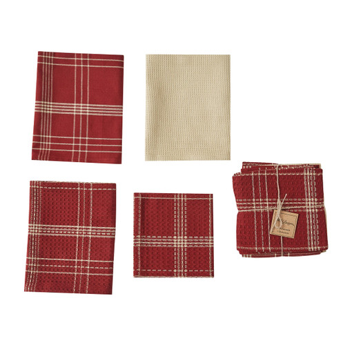 Park Designs Arlington Dishtowel Set - Red