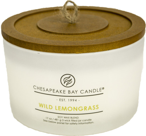 Chesapeake Bay Candle 3-Wick Scented Candle, Wild Lemongrass, Coffee Table Jar