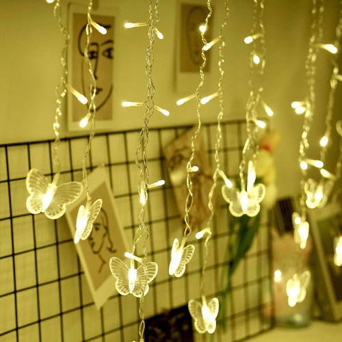 Butterfly Curtain Fairy Lights USB Plug in,8 Modes 60 LED 8.2FT Firefly Twinkle Timer String Lights with Remote, Waterproof Copper Wire for Bedroom Patio Christmas Wedding Party Dorm (Warm White) Butterfly Curtain Fairy Lights USB Plug in,8 Modes 60 LED 8.2FT Firefly Twinkle Timer String Lights with Remote, Waterproof Copper Wire for Bedroom Patio Christmas Wedding Party Dorm (Warm White)