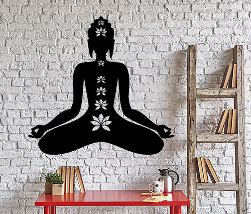 WallStickers4ever Wall Decal Buddha Yoga Lotus Meditation Interior Home Decor z4035 Black WallStickers4ever Wall Decal Buddha Yoga Lotus Meditation Interior Home Decor z4035 Black