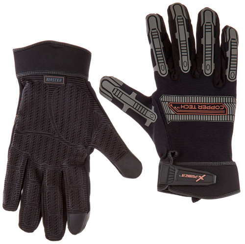 Copper Tech Gloves MMP05BK Copper Tech Master Pro Workman/Mechanics Gloves, Double Extra Large, Black